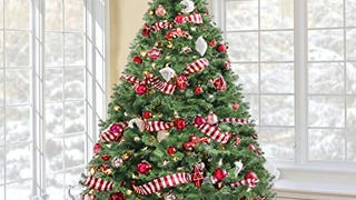 KingSo 7.5ft Christmas Tree Premium Spruce Hinged Artificial...