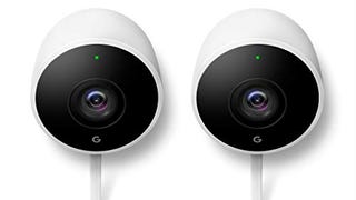 Google Nest Cam Outdoor 2-Pack - 1st Generation - Weatherproof...