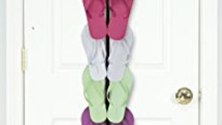 Perfect Curve Flip Flop Rack Organizer, Holds 9 Pairs,...