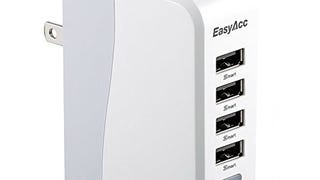 EasyAcc 20W 4A 4-Port USB Wall Charger with Folding Plug...