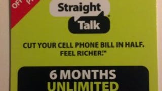 Straight Talk 6 Months Unlimited Refill/Service Card (Mail...