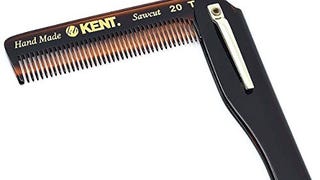 Kent 20T Handmade Folding Pocket Comb for Men, Fine Tooth...