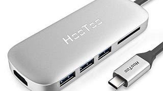 USB C Hub, HooToo USB C Adapter with 100W Type C Power...