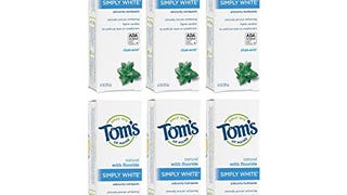 Tom's of Maine Natural Simply White Fluoride Toothpaste,...