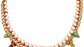 Ben-Amun Jewelry Spike and Crystal Collar Necklace, 16"
