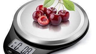 NUTRI FIT Digital Kitchen Scale with Wide Stainless Steel...