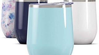 Maars Bev Stainless Steel Stemless Wine Glass Tumbler with...