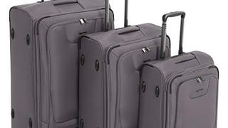 Amazon Basics 3 Piece Expandable Softside Spinner Luggage...