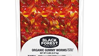 Black Forest Organic Gummy Worms, 5 Pound Bulk
