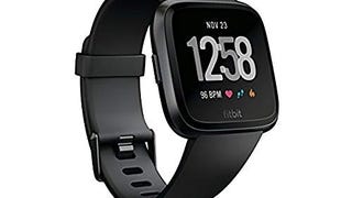 Fitbit Versa Smart Watch, Black/Black Aluminium, One Size...