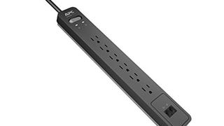 APC 6-Outlet Surge Protector Power Strip with Telephone...