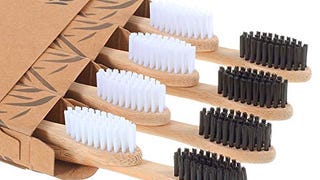 Comfine Bamboo Toothbrushes, Adult BPA-Free Soft Bristles...