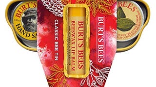 Burt's Bees Classic Bee Tin Gift Set, 3 Lip & Hand Products...