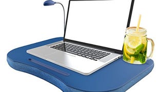 Laptop Lap Desk, Portable with Foam Filled Fleece Cushion,...