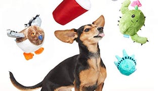 Barkbox Starter Kit Assortment Dog Plush Toys, Chew Toys,...