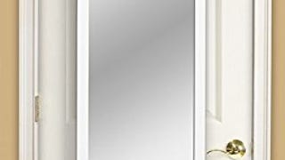 Mirrotek Over The Door Mirror, White, 13.7" x 48"