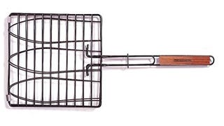 Charcoal Companion SS-100-40 Triple Fish Grilling Basket...