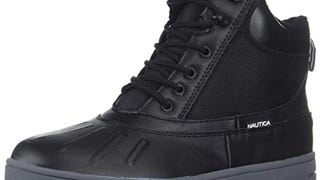 Nautica Men's New Bedford Ankle Boot, black smooth, 10...