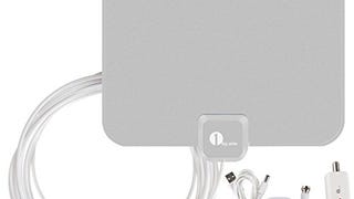 1byone 40 Miles Amplified HDTV Antenna with USB Power Supply...