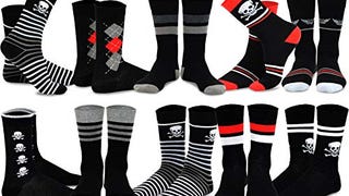 TeeHee Men's Cotton Crew Fashion Socks - 10 Pairs (S/51055+...