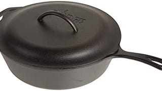 Lodge Pre-Seasoned Cast Deep Skillet with Iron Cover and...
