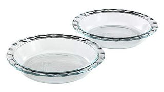 Pyrex Easy Grab Glass Pie Plate Set of Two | 9.5 Inch Reusable...