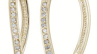 Vir Jewels 1/4 cttw Diamond Hoop Earrings Yellow Gold Plated...