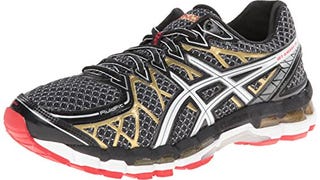 ASICS Men's Gel Kayano 20 Running Shoe,Black/White/Gold,...