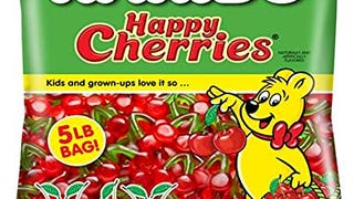 Haribo Gummi Candy, Happy Cherries, 5- Pound Bag