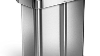 simplehuman 58 Liter / 15.3 Gallon Stainless Steel Touch-...