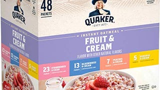 Quaker Instant Oatmeal, Fruit and Cream 4 Flavor Variety...