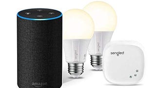 Echo (2nd Generation) - Charcoal Fabric with 2 Smart Bulb...