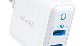 Anker Dual USB Wall Charger, PowerPort II 24W, Ultra-Compact...