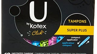 U by Kotex Click Compact Tampons, Super Plus Absorbency,...