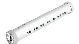 AUKEY USB-C Hub with 7 USB 3.0 Ports and 5V/4A Power Adapter...