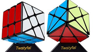TWSTYFAL Speed Cube Set of 2 Bundle Pack Windmill Cube...