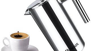 Homdox French Press, Coffee Tea Espresso Maker Heat Resistant...