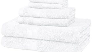Amazon Basics 6-Piece Fade Resistant Bath, Hand and Washcloth...
