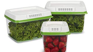 Rubbermaid 3-Piece Produce Saver Containers for Refrigerator...