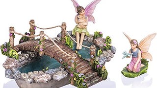 Joykick Fairy Garden Fish Pond Kit - Miniature Hand Painted...