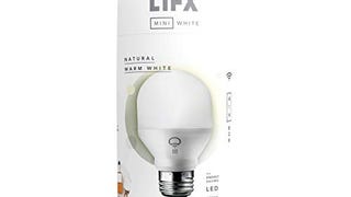 LIFX Mini White (A19) Wi-Fi Smart LED Light Bulb, Dimmable,...