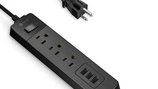 iClever Power Strip Charging Station with 3 USB + 3 AC...