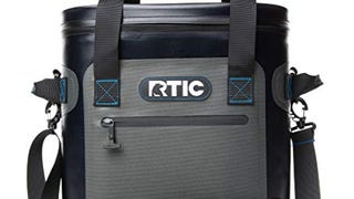 RTIC Soft Cooler 20, Grey, Insulated Bag, Leak Proof Zipper,...
