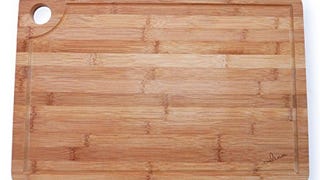 Culina Extra Large Thick Bamboo Cutting Board - 18x12 with...