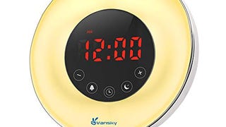 Vansky Wake Up Light, Sunrise Digital Alarm Clock for Heavy...