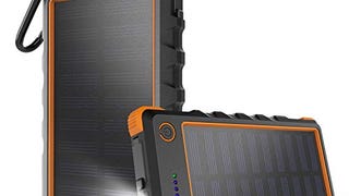 Solar Panel Charger 8000mAh, 12W Solar Power Bank, Portable...