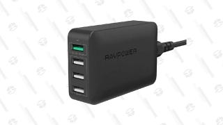 RAVPower 40W 4-Port Desktop Charger