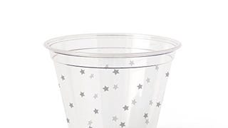 Susty Party 9 oz Compostabe Cups (50-Count), Grey Star...