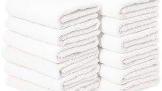 Amazon Basics Cotton Hand Towel - 12-Pack, White