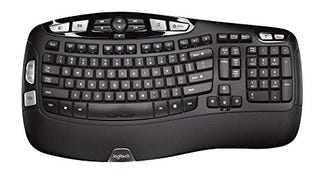 Logitech K350 Wireless Wave Ergonomic Keyboard with Unifying...